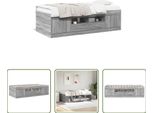 The Living Store Letto Da Giorno Con Cassetti Grey Sonoma 75X190 Cm Materiale Legno