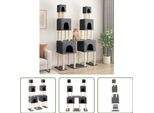 The Living Store Albero Per Gatti Con Tiragraffi In Sisal Grigio Scuro 199 Cm