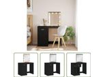 The Living Store Comodino Con Luci Led Nero 90X42X132,5 Cm