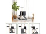The Living Store Albero Per Gatti Con Tiragraffi In Sisal Grigio Scuro 82 Cm