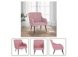 The Living Store Poltrona Rosa 63X76X80 Cm In Velluto