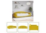 The Living Store Lettino Da Giorno Giallo 100X200 Cm In Velluto
