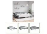 The Living Store Letto Da Giorno Allungabile Con Materasso Grigio Chiaro 90X200 Cm In Tessuto