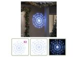 The Living Store Luci Di Natale Pirotecniche 2 Pezzi 140 Led Bianco Freddo 17Cm