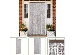 The Living Store Tenda Zanzariera Marrone E Beige 90X200 Cm In Ciniglia