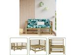 The Living Store Divani Da Giardino Ad Angolo 2 Pz. Legno Di Pino Impregnato