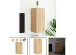 The Living Store Parete Tv Con Luci Led Rovere Sonoma 30,5X35X70 Cm