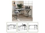 The Living Store Scrivania Grey Sonoma 149X149X75 Cm Materiale A Base Di Legno