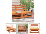 The Living Store Divano Da Giardino Senza Braccioli Marrone Cera 70X70X67 Cm In Legno Massiccio