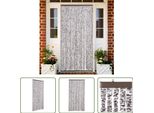 The Living Store Tenda A Mosca Marrone E Beige 100X230 Cm Ciniglia
