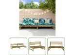 The Living Store Divano Da Centro Giardino 2 Pezzi 120X80 Cm In Legno Di Pino Impregnato