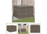 The Living Store Cassapanca Da Giardino Grigio 291L In Poly Rattan
