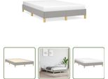 The Living Store Struttura Letto Grigio Chiaro 120X190 Cm In Tessuto