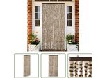 The Living Store Tenda Fly Beige E Marrone 90X200 Cm In Ciniglia
