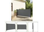 The Living Store Tenda Laterale Estensibile Antracite 120X500 Cm