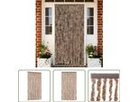 The Living Store Tenda Fly Beige E Marrone Scuro 100X200 Cm In Ciniglia