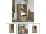 The Living Store Gartenenschrank Beige 50X55X115 Cm Poly Rattan