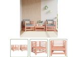 The Living Store Sedie Da Giardino 2 Pz. Legno Massiccio Di Abete Douglas
