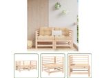The Living Store Divani Angolari Da Giardino 2 Pz. Legno Di Pino Massiccio
