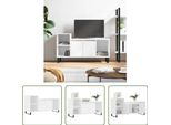 The Living Store Mobile Tv Bianco 100X35X55 Cm Materiale Legno