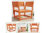 The Living Store Sedia Da Giardino In Legno Di Pino Massiccio Marrone Cera