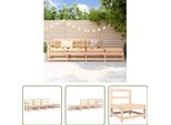The Living Store 4 Pezzi. Set Salotto Da Giardino In Pino Massiccio