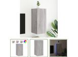 The Living Store Parete Tv Con Luci Led Grey Sonoma 30,5X35X70 Cm