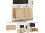 The Living Store Parete Tv Rovere Sonoma 80X30X41 Cm