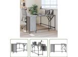 The Living Store Scrivania Grigio Sonoma 141X141X75 Cm Materiale A Base Di Legno