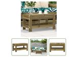 The Living Store Sgabello Da Giardino 62X30X32 Cm In Legno Di Pino Impregnato