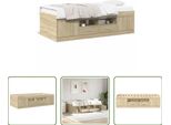 The Living Store Letto Da Giorno Con Cassetti Rovere Sonoma 75X190 Cm Materiale Legno