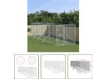 The Living Store Cuccia Per Cani Da Esterno Silver 2X10X2 M Acciaio Zincato