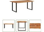 Tavolo Da Pranzo The Living Store 180×90×76 Cm In Legno Massiccio Di Acacia