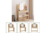 The Living Store Comodino Con Specchio Rovere Sonoma 96X39X142 Cm