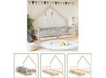 The Living Store Letto Per Bambini Con Cassetti 80X200 Cm In Legno Massiccio Di Pino