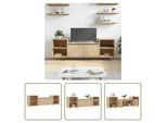 The Living Store Mobile Tv Rovere Sonoma 160X35X55 Cm Materiale Legno