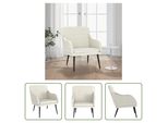 The Living Store Poltrona Crema 63X76X80 Cm Velluto