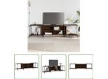The Living Store Mobile Tv Effetto Rovere Marrone 203X37X50 Cm Materiale In Legno