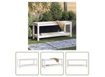 The Living Store Panca Da Giardino Bianca 108X35X45 Cm In Legno Di Pino Massiccio