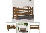 The Living Store Panca Da Giardino Marrone Miele 111,5X53X71 Cm In Legno Di Pino Massiccio