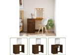 The Living Store Comodino Con Luci Led Look Rovere Marrone 90X42X132,5 Cm