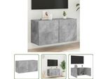 The Living Store Parete Tv Grigio Cemento 80X30X41 Cm