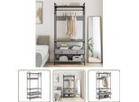 The Living Store Appendiabiti Con Cassetti Grey Sonoma 89X39X184,5 Cm