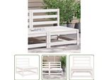 The Living Store Divano Da Giardino Senza Braccioli Bianco 70X70X67 Cm In Legno Di Pino Massiccio