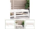 The Living Store Sgabello Da Giardino Bianco 70X70X30 Cm In Legno Di Pino Massiccio