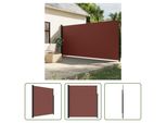 The Living Store Tenda Laterale Estensibile Marrone 220X500 Cm