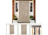 The Living Store Tenda A Mosca Marrone Scuro E Beige 100X200 Cm In Ciniglia