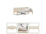 The Living Store Letto Da Giorno Senza Materasso 90X200 Cm In Legno Di Pino Massiccio