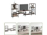 The Living Store Mobile Tv Effetto Rovere Marrone 206,5X28,5X95 Cm Materiale In Legno