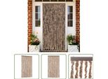 The Living Store Tenda A Mosca Beige E Marrone Scuro 100X230 Cm In Ciniglia